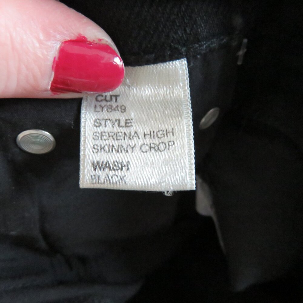 REFORMATION Serena High Skinny Crop Jeans in Black - Size US 24 - Picture 15 of 15